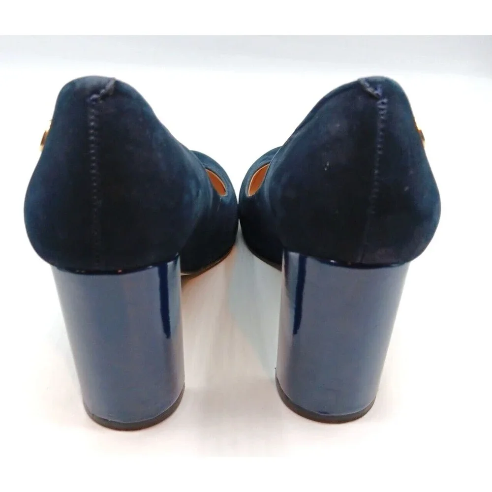 Ateliermix Women's , Block Heel Pumps, Blue Size‎ 5M